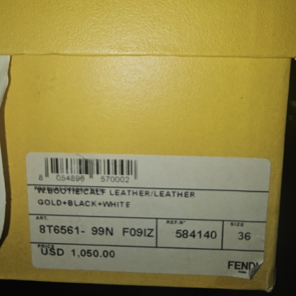 FENDIMetallic Leather Ankle Boots - Picture 6 of 7